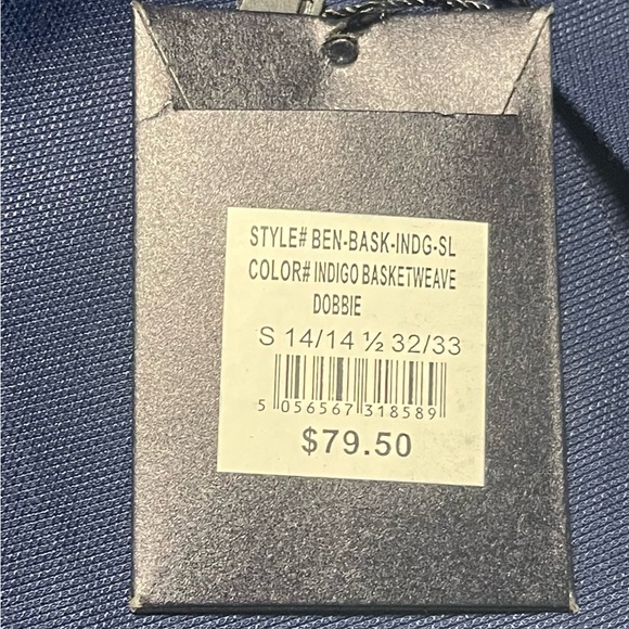 BEN SHERMAN SLIM FIT BUTTON DOWN SHIRT MENS LONG SLEEVE BLUE COLOR SIZE S 32/33 - Picture 7 of 11